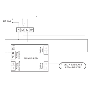 Zestaw zasilania awaryjnego Primus LED D9/B 2h MT + NiCd 4,8V 2500mAh INLMDL 98882